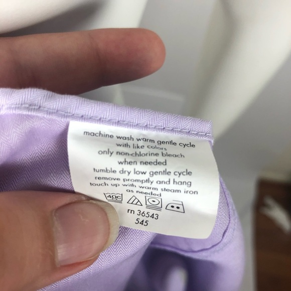 Calvin Klein CK Men's Shirt Slim Fit Non-Iron Long Sleeve Purple 16-23/24 Cotton - Picture 13 of 15